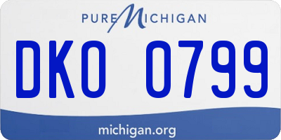 MI license plate DKO0799