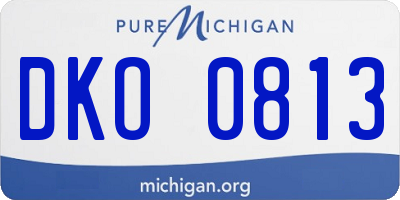 MI license plate DKO0813