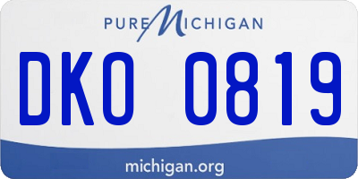 MI license plate DKO0819