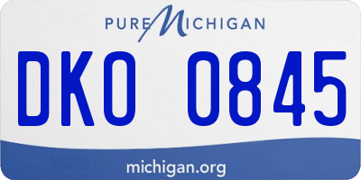 MI license plate DKO0845
