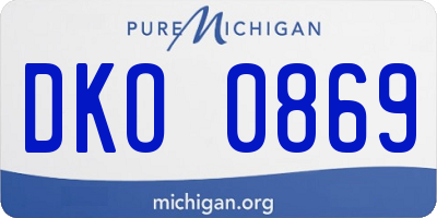 MI license plate DKO0869