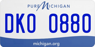 MI license plate DKO0880