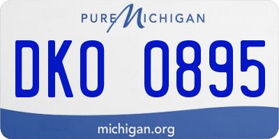 MI license plate DKO0895