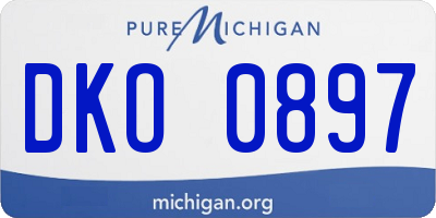 MI license plate DKO0897