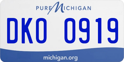 MI license plate DKO0919