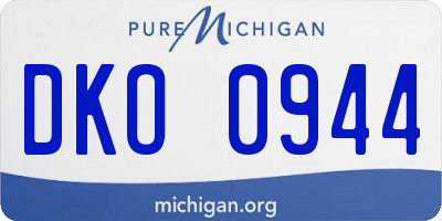 MI license plate DKO0944