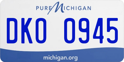 MI license plate DKO0945