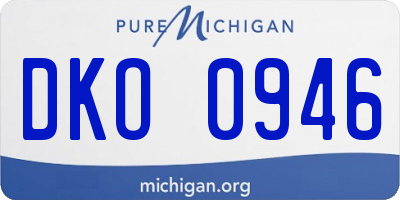 MI license plate DKO0946
