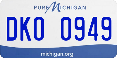 MI license plate DKO0949