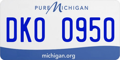 MI license plate DKO0950