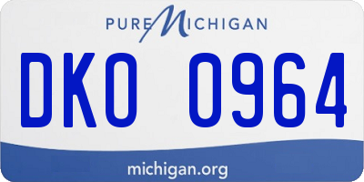 MI license plate DKO0964