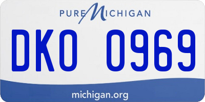 MI license plate DKO0969