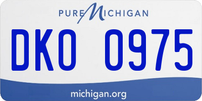MI license plate DKO0975
