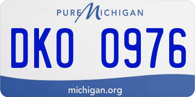MI license plate DKO0976
