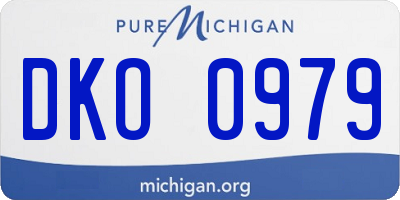 MI license plate DKO0979