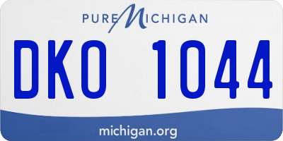 MI license plate DKO1044