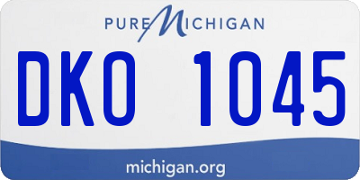 MI license plate DKO1045