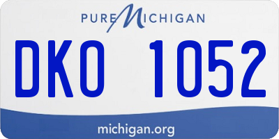 MI license plate DKO1052