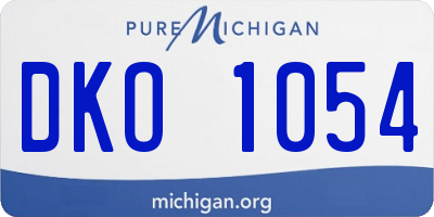 MI license plate DKO1054