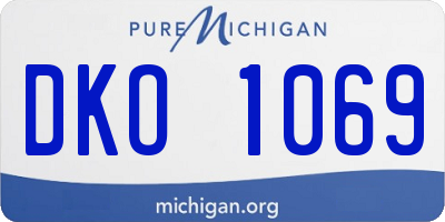 MI license plate DKO1069