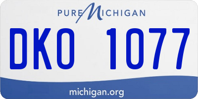 MI license plate DKO1077