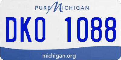 MI license plate DKO1088