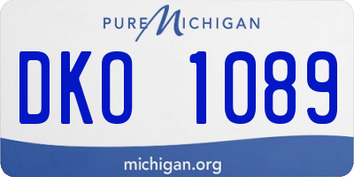 MI license plate DKO1089
