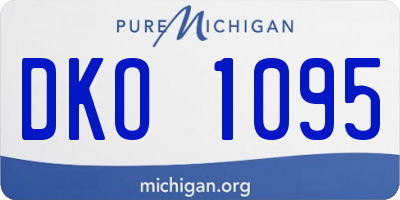 MI license plate DKO1095