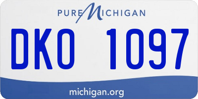 MI license plate DKO1097