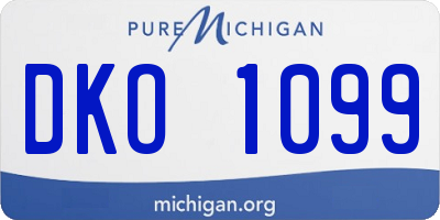 MI license plate DKO1099