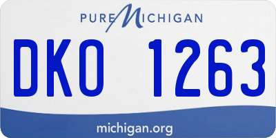 MI license plate DKO1263