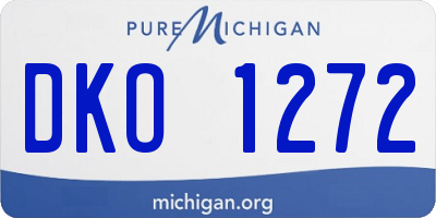 MI license plate DKO1272