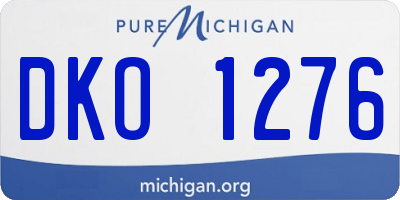MI license plate DKO1276