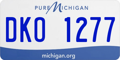 MI license plate DKO1277