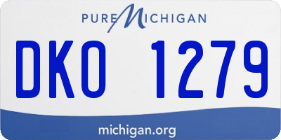 MI license plate DKO1279