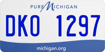 MI license plate DKO1297