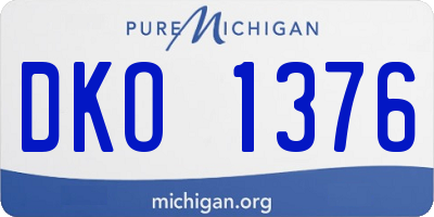 MI license plate DKO1376