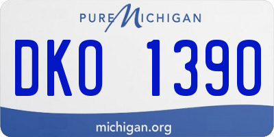 MI license plate DKO1390