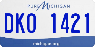 MI license plate DKO1421
