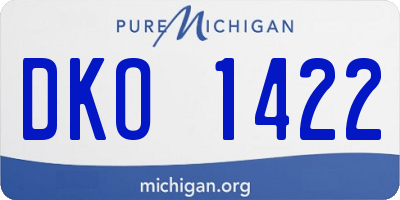 MI license plate DKO1422