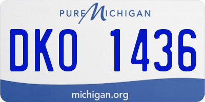 MI license plate DKO1436