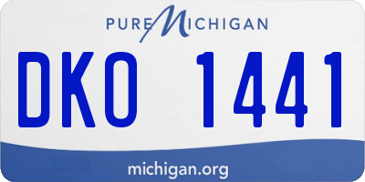 MI license plate DKO1441