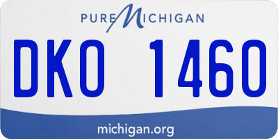 MI license plate DKO1460