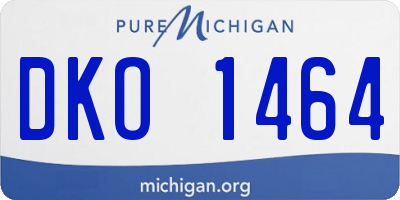 MI license plate DKO1464