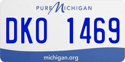 MI license plate DKO1469
