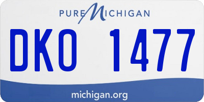 MI license plate DKO1477