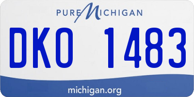 MI license plate DKO1483