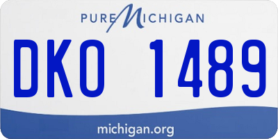 MI license plate DKO1489