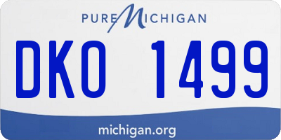 MI license plate DKO1499