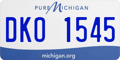 MI license plate DKO1545